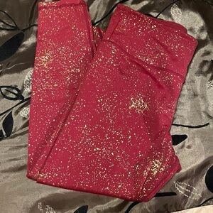 Zyia Red Stay Gold Leggings